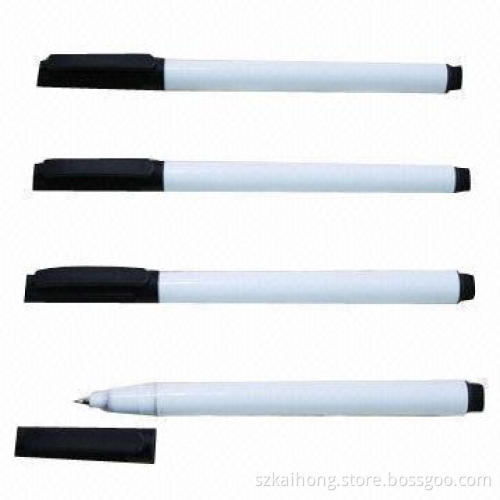 Permanent CD Marker Pens with Clip, Made of PP, Available in Length of 14cm